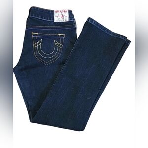 True Religion Vintage ultra low rise dark wash bootcut jeans,  size 29